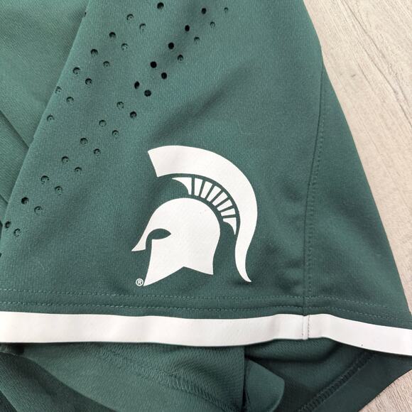 Nike Michigan State Spartans Basketball Shorts Men's Large Green MSU Elite - Picture 3 of 11